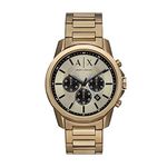 A｜X Armani Exchange Men's Chronograph Bronze Gold-Tone Stainless Steel Watch (Model: A|X1739)