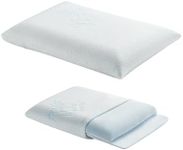 ATTABABY Toddler Pillow, Adjustable Memory Foam Small/Mini Pillow for Toddler 2 Years & Above, for Kids Sleeping, Napping or Traveling, Washable No Zipper Pillowcase, 13” x 18”