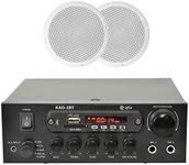 ADCB LTD New Cafe Restaurant Home Bluetooth Amplifier Ceiling Speaker System Kit - 2,4,8 Works With Google Home & Amazon Alexa