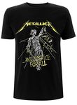 Metallica Men's Justice for All Tracks BL_TS: L T-Shirt, Black (Black Black), Large (Size:Large)