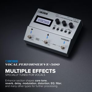 BOSS VE-500 Vocal Multi-Effects Unit – Harmony, Pitch Correction, Looper