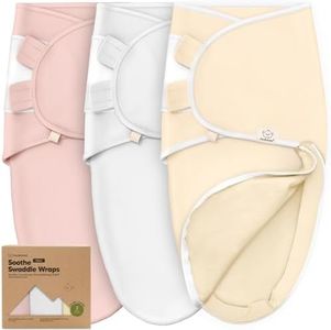 3-Pack Baby Swaddle Sleep Sacks with Zipper - Organic Swaddles for Newborns 0-3 Months, Baby Girls, Boys,Soft & Durable Nursery Newborn Sleep Sack,Easy Diaper Change Swaddling Blanket(Daffodil)
