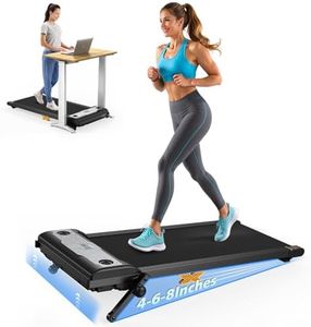 SERVFIT Walking Pad, Under Desk Treadmill with Incline, 3 in 1 Portable Walking Treadmill with Remote Control, LED Display, Hidden Safety Switch, Mini Walking Jogging Machine for Home Office