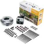 Raindrip R560DP Automatic Drip Irrigation Watering Kit with Customizable Timer for Containers and Hanging Baskets, Waters up to 20 Plants, Includes 20 PC Drippers, Black