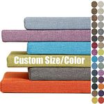 Custom Bench Cushion, Personalized Size Bench Pad with Non-Slip Bottom Bay Window Seat Cushion Indoor, Garden Patio Bench Cushions for Outdoor Furniture, Long Chair Pad for Swing Porch (1.18" Thick)