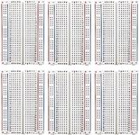 WWZMDiB 6 Pcs Solderless Breadboard Kit 400 Point 2.54mm Back with Paste in The Back for Arduino Prototype Circuits DIY