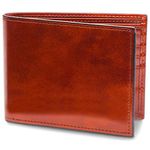 Bosca Men's Old Leather Collection-Continental Id Wallet Travel Accessory-Bi-Fold, Cognac, One Size