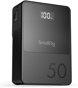 SmallRig V Mount Battery VB50, 50Wh / 3400mAh mini V-Mount Battery with PD 45W USB-C Fast Charging, with D-TAP, USB-A, Dual DC Ports, OLED Screen, for DSLR Cameras, Camcorders, Monitors, Phones - 3579