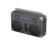 Bumpboxx Bluetooth Boombox Ultra Carbon Fiber | Retro Boombox with Bluetooth Speaker | Rechargeable Bluetooth Speaker