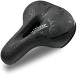 HUGEOAKS Large Bike Seats for Men and Women, Comfortable Bicycle Seat, Bike Saddle, Bike Seats for Mountain Bike, Road Bike, Exercise Bike, DH, BMX (City)