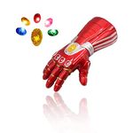 LED Light Up Infinity Gauntlet Gloves with Removable Magnet Infinity Stones Batteries