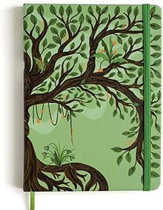 Rileys & Co Cuaderno de Notas Árbol de la Vida 20 x 15 cm Tamaño A5, Diario Personal 240 Páginas con Líneas, Libreta Hojas Blancas Papel Marfil ideal como Bloc de Dibujo, Agenda o Cuaderno de Viaje