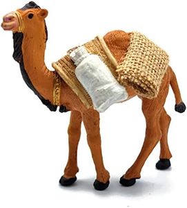 AC - Figura de un Camello de Carga para belén - Fabricado enDurexina - Figuras Decorativas Divertidas para Nacimiento, Navidad, decoración Tradicional - 10 x 5,5 x 11 cm