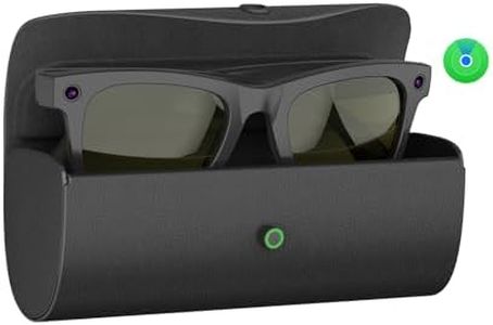VAWVVA Charging Case for Meta Ray-Ban Glasses - 3500mAh Rechargeable Travel Charger for Wayfarer, Skyler, Headliner & Oakley (Matte Black, w/FindMy)