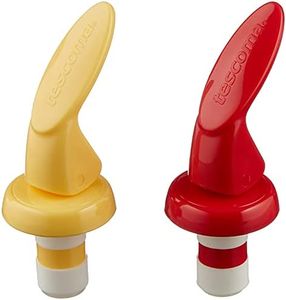 Tescoma 420697 Tappo Ermetico per Bottiglie, Plastica, Giallo/Rosso, 17x11.5x3.6 cm, 2 Unità