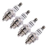 GOOFIT L7T Spark Plug for 2 Stroke 33cc 43cc 47cc 49cc ATV Mini Pocket Bike Quad Scooter Chainsaw Trimmer Brushcutter Strimmer Lawn Mower BM6A TS400 TS410 TS420 TS460 Pack of 4