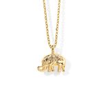 PAVOI 14K Yellow Gold Plated Elephant Pendant Necklace | Friendship Cute Necklaces for Women | Elephant Necklaces