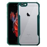 LIRAMARK Transparent Clear Shock Proof Back Cover Case Designed for Apple iPhone 6 / 6S - Pine Green