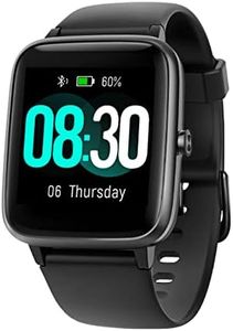 GRV Smart Watch for iOS and Android Phones (Answer/Make Calls), Watches for Men Women IP68 Waterproof Smartwatch Fitness Tracker Watch with Heart Rate/Sleep Monitor Steps Calories Counter (Black)