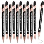 STREADVE Personalized Custom Pens 10 Engraved Writing Pen with Name Logo, Customized Promotional Items Stylus Pen Gifts for Men Women Realtor Nurse Wedding Business, Black