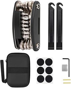 WOTOW Bike Repair Tool Kit - 21 in 1 Bicycle Multitool Portable Mountain Bike Tool Kit Emergency Maintenance, Bike Hex Key Wrench & Tube Patch Kit & Tire Lever & Hard Carrying Case (21 in 1)