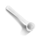 500 Mg Pack of 100 White Measuring Smidgen Micro Scoop 1 Ml PP Lab Measuring Mini Spoons for Powder Measurement or Baking - Static-free Plastic Tiny Scoops for Milligram Small Measure