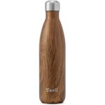 S'well Original Water Bottle, Teakwood, 500ml. Vacuum-Insulated Drinks Bottle Keeps Drinks Cold and Hot - BPA-Free Stainless Steel Hydration Bottle for On the Go