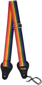 Stagg BJA018 Rainbow Guitar Strap - Nylon, 11548