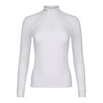 LeMieux Women’s Equestrian Show Shirt - Long Sleeve Horse Show Competition Top - Athletic Shirts & Horseback Riding Apparel - (White/UK10)