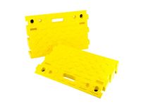 MAXXHAUL 50707 Portable Interlocking Plastic Curb Threshold Ramps Set (Yellow) for Loading Dock, Driveway, Sidewalk for Scooter, Wheelchair, Car, Truck, Motorcycle, Dolly