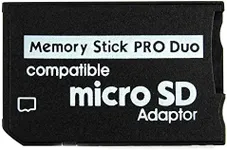 AMGUR Memory Stick Pro Duo Adapter, Micro SD / Micro SDHC TF Card to Memory Stick MS Pro Duo Card for Sony PSP, Playstation Portable, Camera, Handycam, PDA