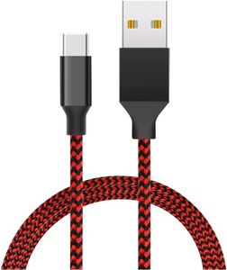 ZOMTOP 3M Long Nylon Braided Type C Charger Cord Compatible with Samsung Galaxy S10 S9 S8 S20 Plus A51 A12 A11, Note 10 9 8, PS5 Controller/for Xbox Series X S Controller Charger(Red)
