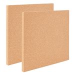 OLYCRAFT 2PCS 301x300mm Square Bulletin Boards 15mm Thick Wood Cork Board Square Cork Board Cork Tiles for Wall Decoration, Party and DIY Crafts Supplies