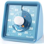 Secura Brands 60-Minute Visual Timer, Timer for Kids, Classroom Timer, Countdown Timer for Adults, Time Management Tool for Teaching (Blue & Blue)