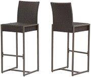 Christopher Knight Home Kelly Outdoor Wicker 30 Inch Barstool (Set of 2), Dark Brown