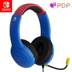 PDP Gaming AIRLITE Stereo Headset with Mic for Nintendo Switch/Switch Lite/OLED - Noise Cancelling Microphone, Lightweight, Soft Comfort On Ear Headphones, 3.5mm Jack -Mario Dash