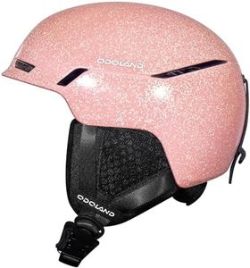 Odoland Ski Helmet, Snowboard Helmet, Adjustable Size Ventilation System, PC Shell and Protective EPS Foam Snow Helmet for Men Women Youth, Goggles Compatible, Shinning Pink, S