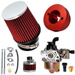 JMCHstore Carburetor Air Filter Adapter Kit for Monster Mega Moto MMB80 MMB105, Coleman RB100 105cc, Motovox MBX10 Baja DB30 97cc Orxyearth Dirt Kids Mini Bike Lifan 80cc Engine MMK80 Go Kart (Red)