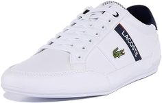 Lacoste Men's Chaymon 0120 2 CMA Sneakers, White/Navy/Red, 41 EU