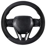 COFIT Plush Steering Wheel Cover for Winter Universal Fit Steering Wheel Outer Diameter 37-38cm Black