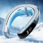 RANVOO AICE LITE MAX 2026 Real AC Cold Blast [No.1 Coolest & Most Durable] AI Neck Air Conditioner, Best Immersive Neck Cooler, 6000 mAh Rechargeable Neck Fan Blow Cold Air, Summer Gift for Mom Silver