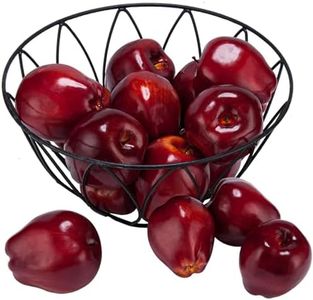 Toopify 16PCS Artificial Red Apples, Fake Fruit Lifelike Simulation Apples for Home Kitchen Table Basket Decoration, 3.43" x 2.95"