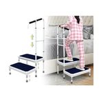 Bed Steps for High Beds for Adults Step Stool for Bedside Foot Stepping with Handle Elderly Senior Aids Daily Living Heavy Duty Adjustable Platform Steps for Kitchen, Car, Bathtub (Stool - 21.6“)