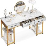 ODK Vanity Desk with 3 Fabric Drawe