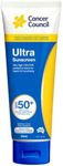 Cancer Council Ultra SPF 50+ Sunscreen 110ml Tube - Cancer Council Sunscreen with 4Hr Water Resistance, Broad Spectrum UVA/UVB for Kids & Adults, Australian Made, Supports Cancer Research