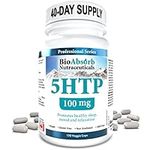 5-HTP Supplement, 40-Day Supply of 5 HTP 100mg, 120 Non-GMO Veggie Capsules