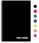 Fitness Logbook for Women & Men - A5 Undated Workout Journal, Planner Log Book to Track Weight Loss, Muscle Gain, Gym Exercise, Bodybuilding Progress - Thick Paper, Poly Cover, Sturdy Binding