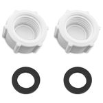 Drain Valve Cap Compatible with Intex Pools 11456 & 11385 Sand Filter Drain Cap with O-Ring for Above Ground Pool, Drain Plug Cap for Sand Filter Pumps and Combo Replacement Parts Accessories (2)