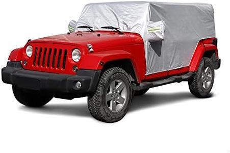 RT-TCZ Car Cover for Jeep Wrangler Tj JK JL 4 Door Waterproof Windproof All Weather Protection