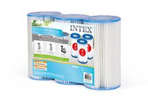 INTEX 29003E Type A Pool Filter Cartridge: for INTEX Filter Pumps – Easy-to-Clean – Dacron Paper – Efficient Filtration – 3 Pack